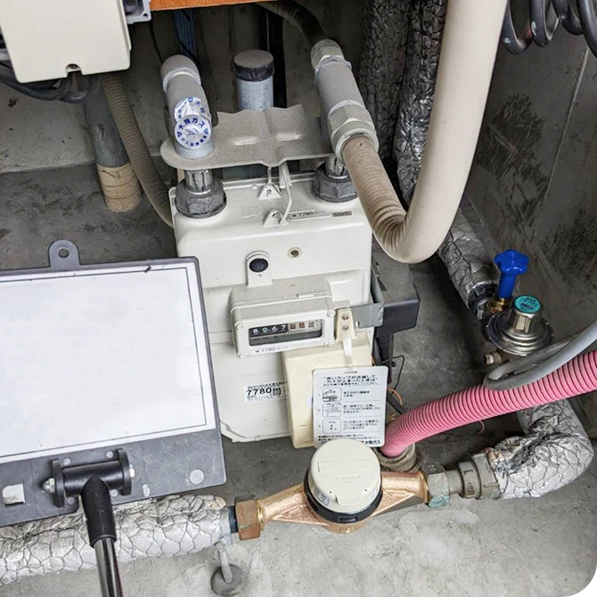 取り替えられた水道メーターの写真。